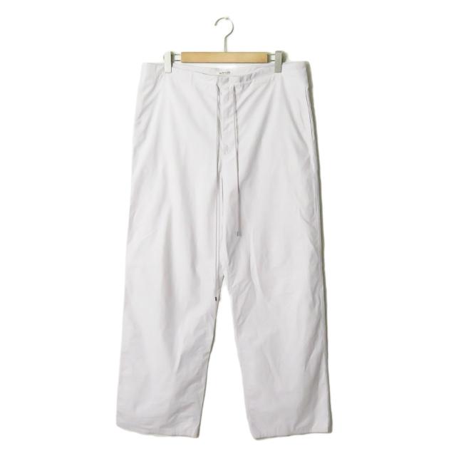 【AURALEE】 オーラリー ワイドパンツ ホワイト X234 AURALEE / オーラリー | HARD TWIST DENIM WIDE SLACKS (メンズ