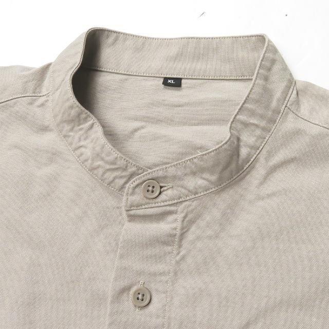 ムジ 無印良品 MUJI 18SS オックススタンドカラーシャツ 853260-317 XL ベージュ 長袖 バンド トップス |  | 03
