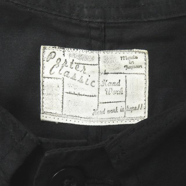 ポータークラシック Porter Classic HAND WORK TENCEL COAT - GINZA & KANAZAWA LIMITED EDITION ハンドワークテンセルコート L ブラック ステンカラー |  | 02