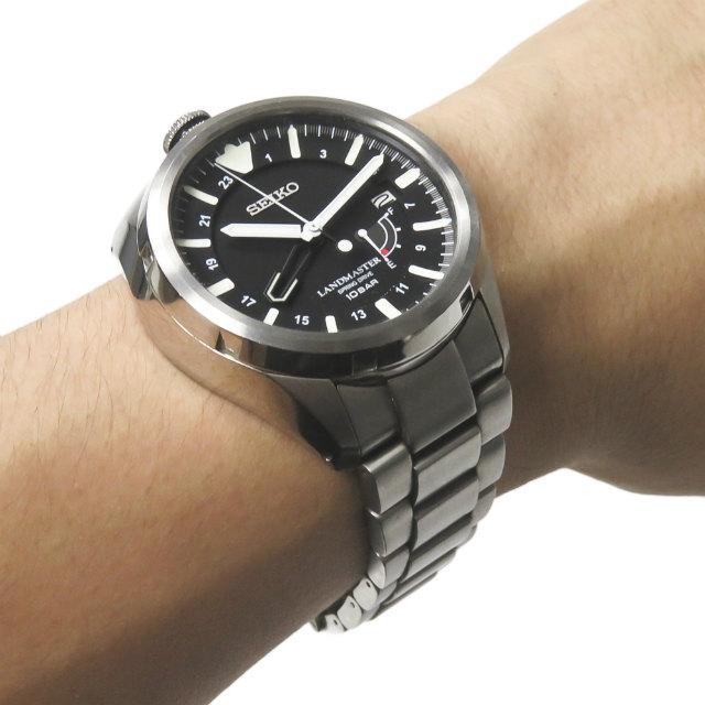 セイコー SEIKO SBDB005 PROSPEX LANDMASTER SPRING DRIVE プロスペックス ランドマスター  スプリングドライブ シルバー ブラック文字盤 腕時計 自動巻き