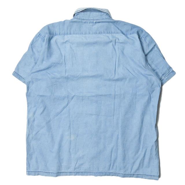 ネセサリーオアアンネセサリー Necessary or unnecessary 日本製 コットンリネン シャンブレーショートスリーブシャツ 90011160 L ブルー NOUN マンボラマ |  | 01