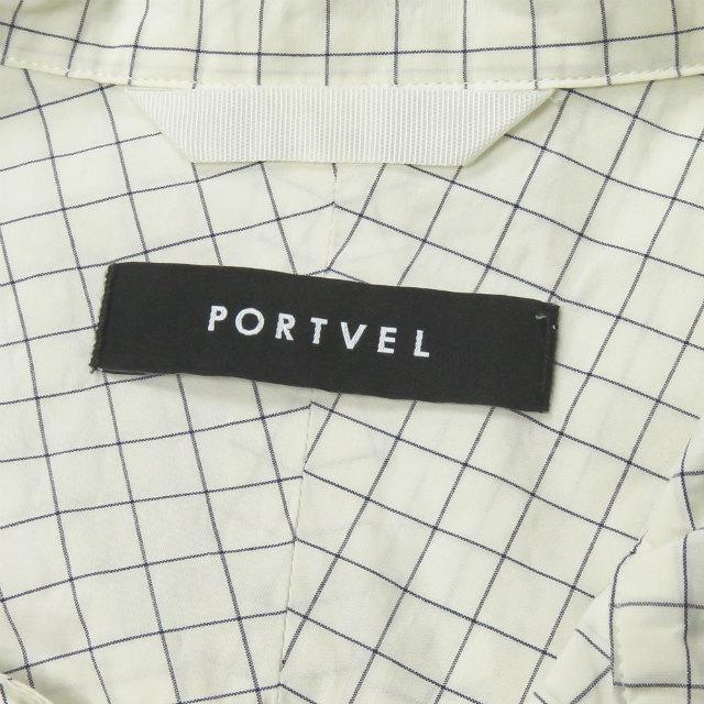 PORTVEL ポートヴェル 20SS PULLOVER SHIRT シャーリングチェックロングプルオーバーシャツ 510306 3 長袖 ドローストリング  ☆☆mc63381 |  | 02