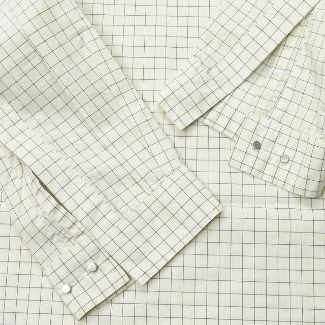 PORTVEL ポートヴェル 20SS PULLOVER SHIRT シャーリングチェックロングプルオーバーシャツ 510306 3 長袖 ドローストリング  ☆☆mc63381 |  | 06