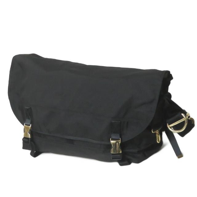 ロリンザ LORINZA MESSENGER BAG M メッセンジャーバッグ ブラック コーデュラナイロン ゴールドバックル カバン | 