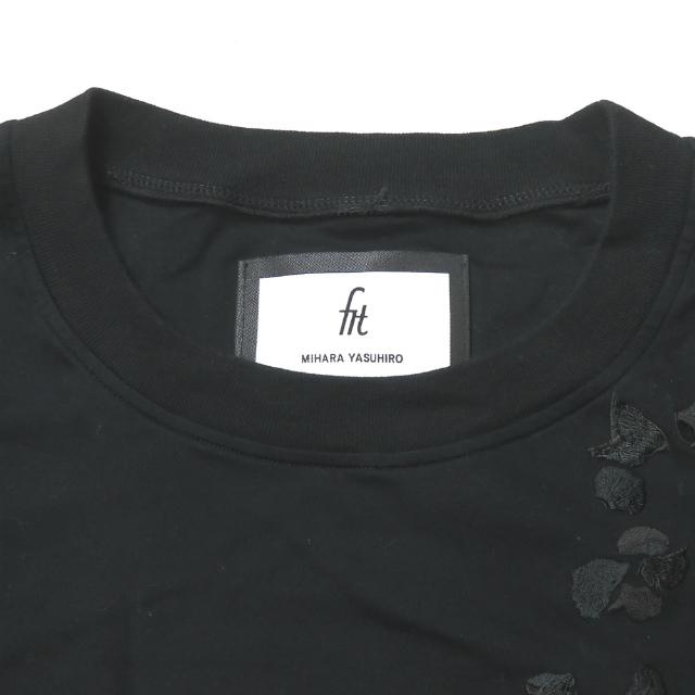 フィット ミハラヤスヒロ FIT MIHARA YASUHIRO 日本製 Embroidered Long T-shirt 刺繍ロング丈Tシャツ F01LT101 46 ブラック 長袖 トップス |  | 03