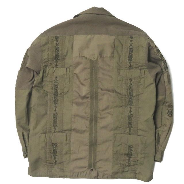 インク ink 日本製 UNITY CODA リメイクキューバシャツ L カーキ 長袖 オープンカラー 開襟 再構築 トップス |  | 01