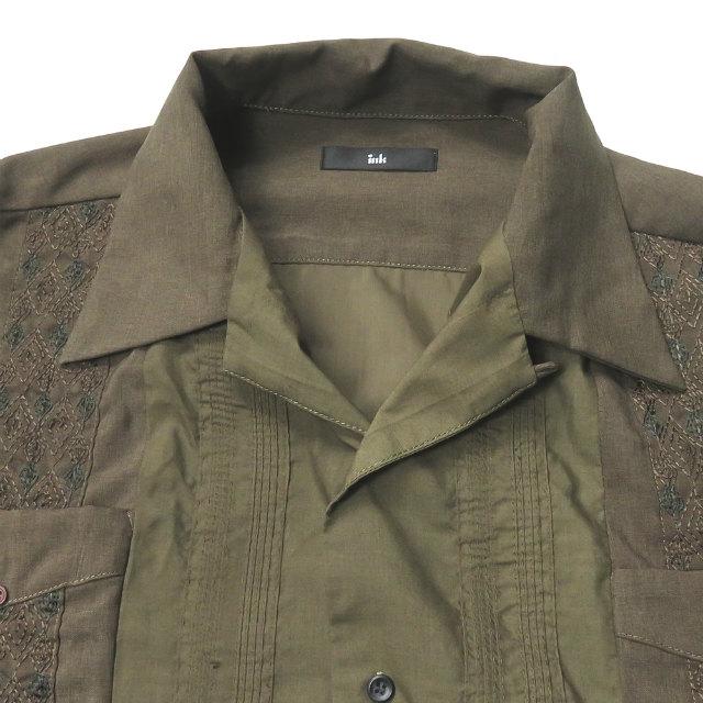 インク ink 日本製 UNITY CODA リメイクキューバシャツ L カーキ 長袖 オープンカラー 開襟 再構築 トップス |  | 03