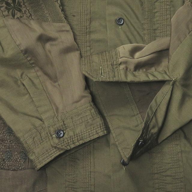 インク ink 日本製 UNITY CODA リメイクキューバシャツ L カーキ 長袖 オープンカラー 開襟 再構築 トップス |  | 06