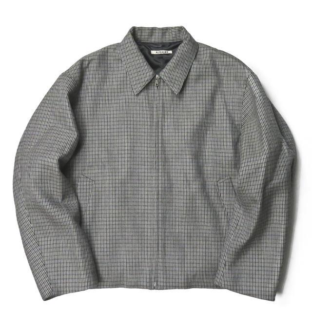 オーラリー AURALEE 19AW DOUBLE FACE CHECK ZIP BLOUSON ダブル オーラリー AURALEE 19AW DOUBLE FACE CHECK ZIP BLOUSON ダブル