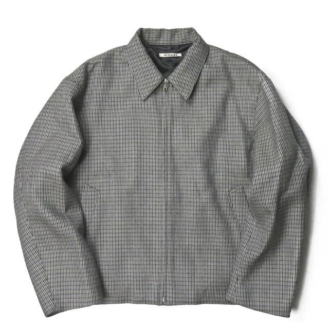 オーラリー AURALEE 19AW DOUBLE FACE CHECK ZIP BLOUSON ダブル