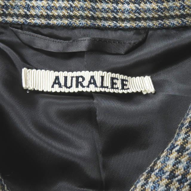 オーラリー AURALEE 19AW DOUBLE FACE CHECK ZIP BLOUSON ダブル オーラリー AURALEE 19AW DOUBLE FACE CHECK ZIP BLOUSON ダブル
