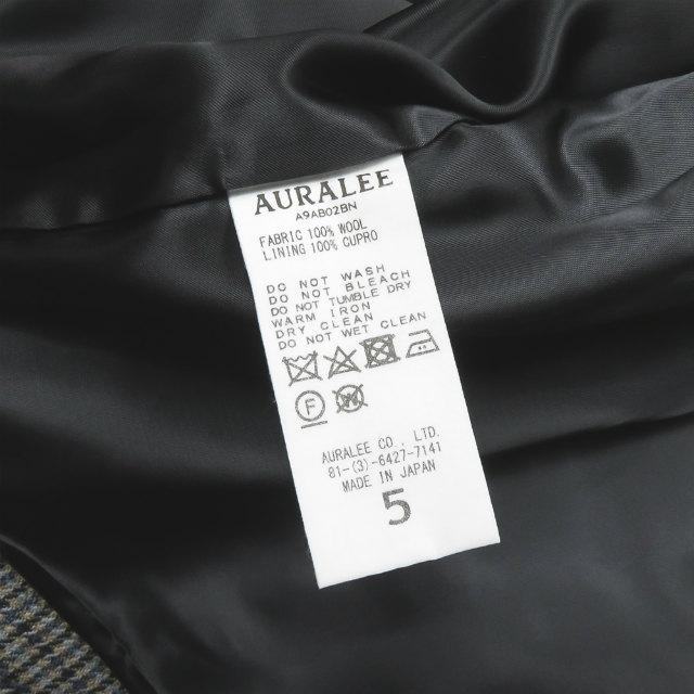 オーラリー AURALEE 19AW DOUBLE FACE CHECK ZIP BLOUSON ダブル オーラリー AURALEE 19AW DOUBLE FACE CHECK ZIP BLOUSON ダブル