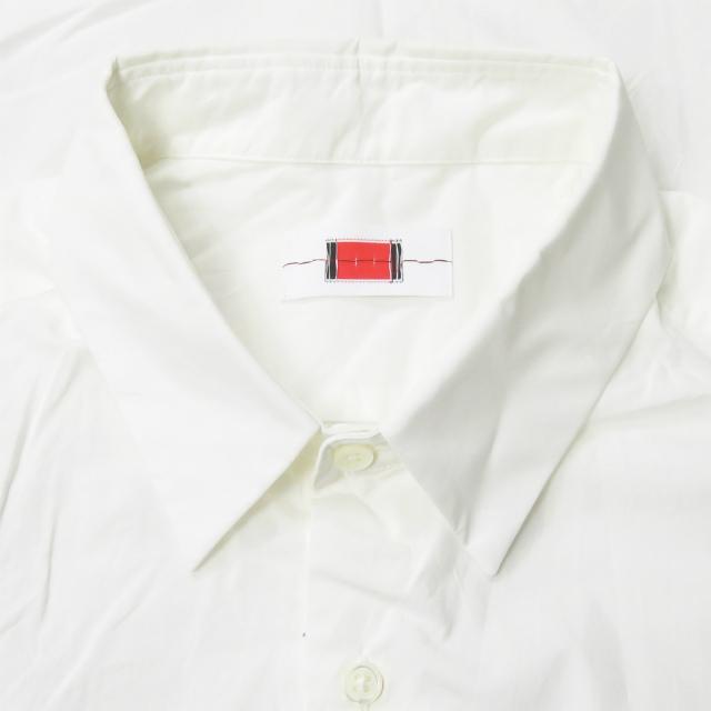 A17416 美品 s'yte 18ss バイカラーコットンブロードシャツ3 FLORAL PRINT LOOSE-FIT REGULAR COLLAR SHIRT(M Blue): S'YTE