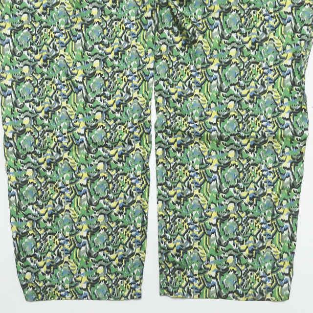 バナナタイム BANANATIME 18SS EASY PANTS ABSTRACT HAWAIIAN GREEN