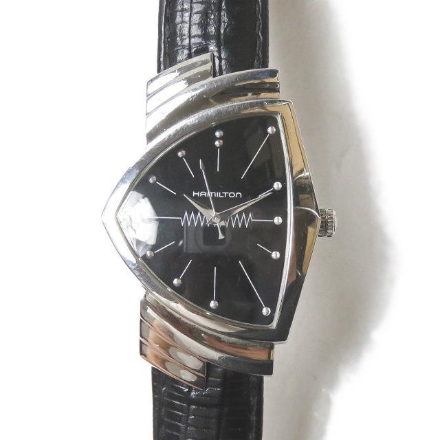 ハミルトン HAMILTON Ventura ベンチュラ H244112 シルバー ブラック文字盤 ウォッチ レザーベルト | 