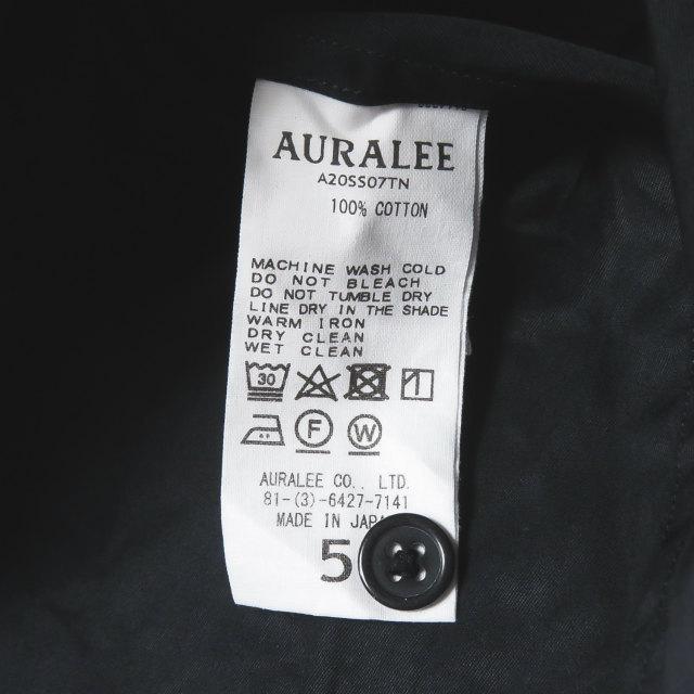 オーラリー AURALEE 20SS 日本製 WASHED FINX TWILL BIG SHIRTS