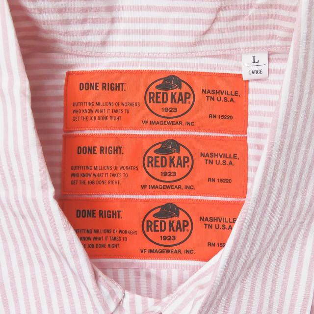 BEAUTY&YOUTH　RED KAP　別注　コラボ　ストライプシャツ　ピンク レッドキャップ ビューティーアンドユース ユナイテッドアローズ