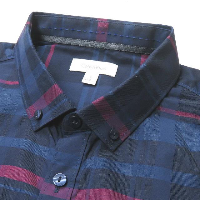 カルバンクライン Calvin Klein チェックBDシャツ L ネイビー 長袖 トップス |  | 03