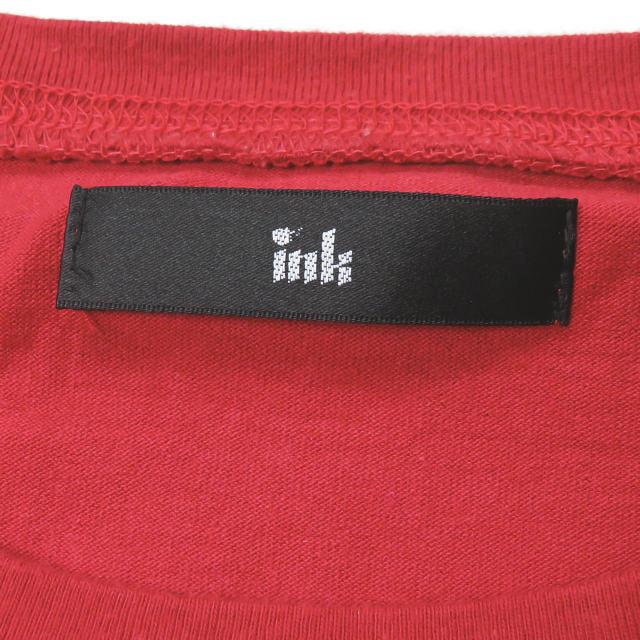 インク ink 日本製 Switching Pocket T-Shirts ”Loose Tee” リメイクポケットルーズTシャツ フリー レッド 解体 再構築 トップス |  | 02