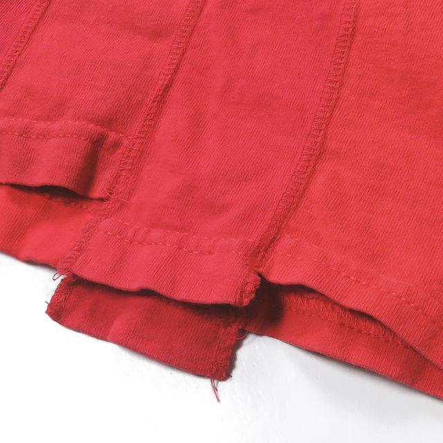 インク ink 日本製 Switching Pocket T-Shirts ”Loose Tee” リメイクポケットルーズTシャツ フリー レッド 解体 再構築 トップス |  | 09