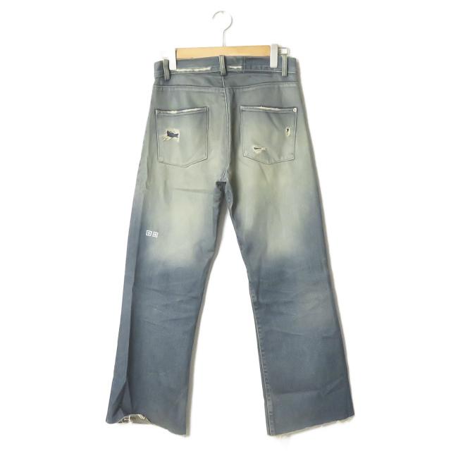 スビ TSUBI ヴィンテージ加工 カットオフブーツカットデニムパンツ 30 ブルー KSUBI ボトムス |  | 01
