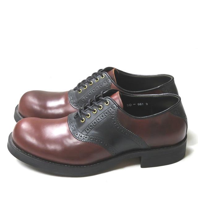 【VIPセール】ソニックラブ Sonic Lab Saddle Shoe - Cordovan コードヴァン サドルシューズ DX-969 9(27-27.5cm) ブラウン/ブラック レザーシューズ 革靴 シューズ ダイヤル式 自転車靴