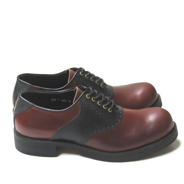 【VIPセール】ソニックラブ Sonic Lab Saddle Shoe - Cordovan コードヴァン サドルシューズ DX-969 9(27-27.5cm) ブラウン/ブラック レザーシューズ 革靴 シューズ ダイヤル式 自転車靴