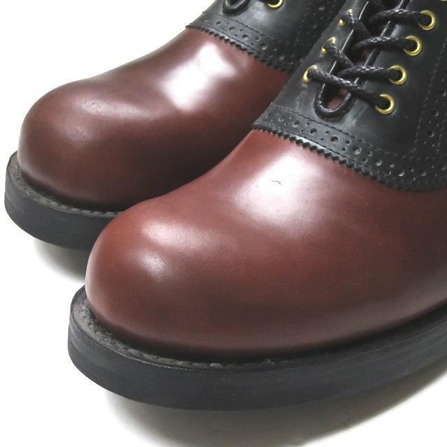 【VIPセール】ソニックラブ Sonic Lab Saddle Shoe - Cordovan コードヴァン サドルシューズ DX-969 9(27-27.5cm) ブラウン/ブラック レザーシューズ 革靴 シューズ ダイヤル式 自転車靴