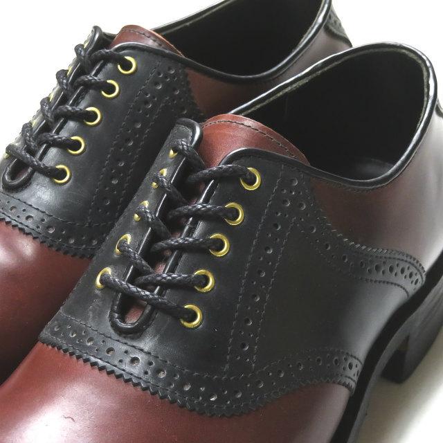 【VIPセール】ソニックラブ Sonic Lab Saddle Shoe - Cordovan コードヴァン サドルシューズ DX-969 9(27-27.5cm) ブラウン/ブラック レザーシューズ 革靴 シューズ ダイヤル式 自転車靴
