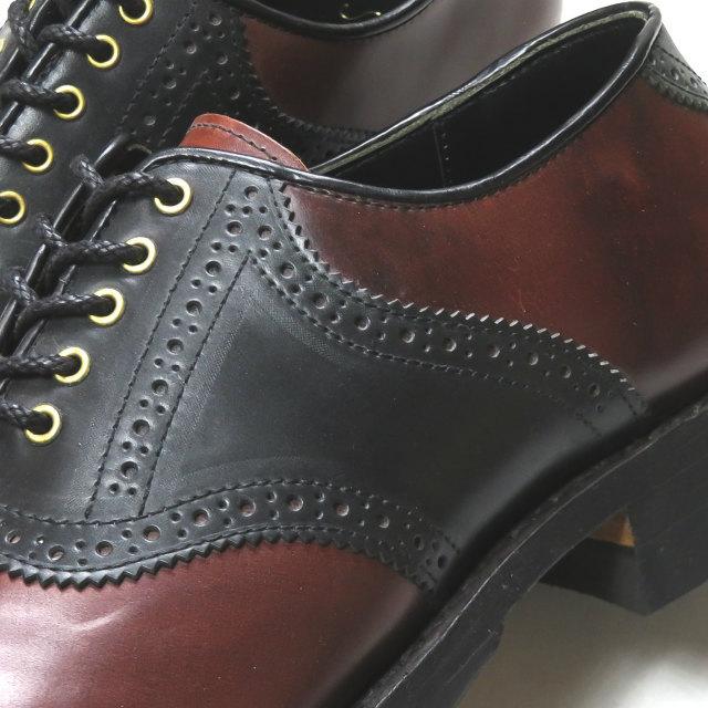 【VIPセール】ソニックラブ Sonic Lab Saddle Shoe - Cordovan コードヴァン サドルシューズ DX-969 9(27-27.5cm) ブラウン/ブラック レザーシューズ 革靴 シューズ ダイヤル式 自転車靴