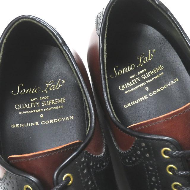 【VIPセール】ソニックラブ Sonic Lab Saddle Shoe - Cordovan コードヴァン サドルシューズ DX-969 9(27-27.5cm) ブラウン/ブラック レザーシューズ 革靴 シューズ ダイヤル式 自転車靴