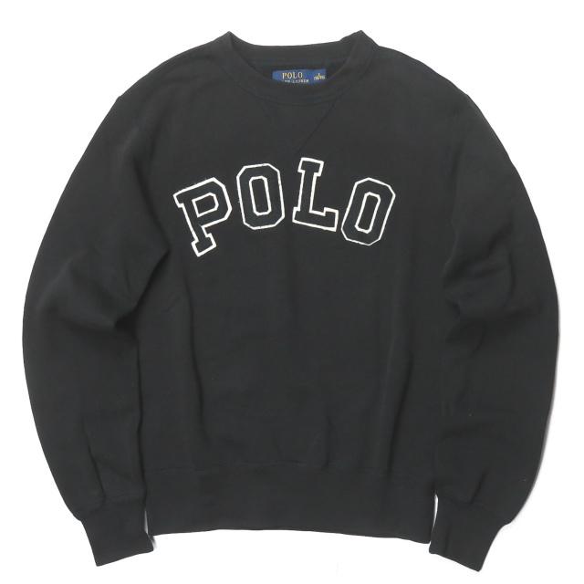 ポロ・ラルフローレン POLO RALPH LAUREN DOUBLE V SWEAT SHIRTS フェルトロゴ 両Vガゼットクルーネックスウェット  S ブラック トレーナー プルオーバー : mc64580 : LOOPヤフーショッピング店 - 通販 - Yahoo!ショッピング