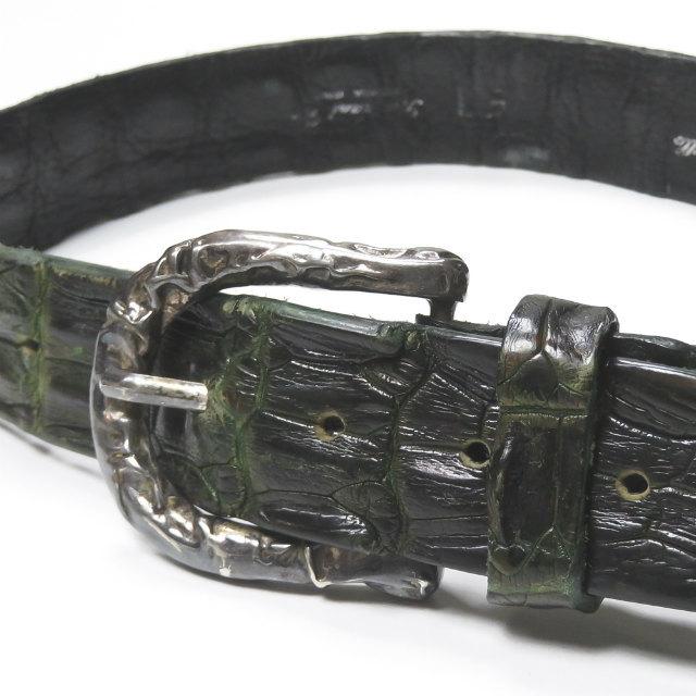 スカンザーニ イーボ SCUNZANI IVO イタリア製 CROCODILE LEATHER BELT 