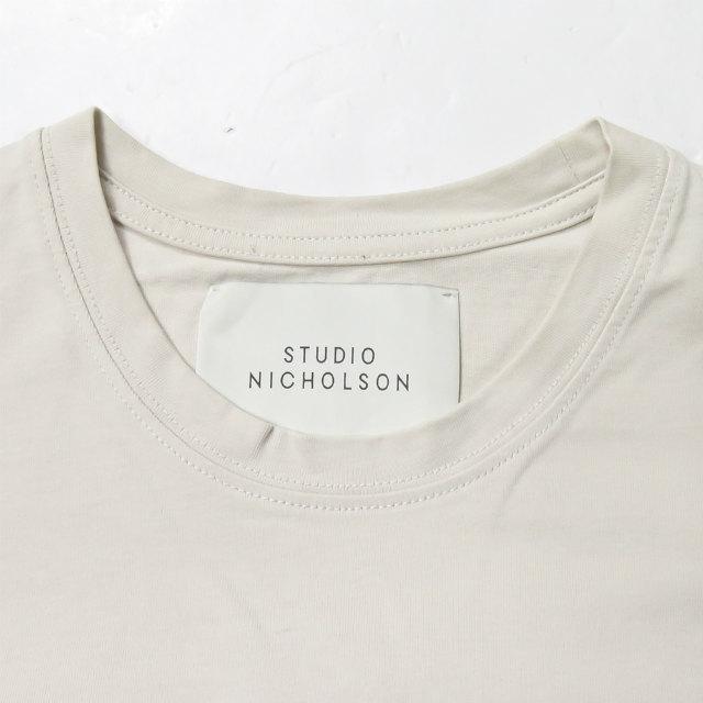 スタジオニコルソン STUDIO NICHOLSON LETRA コットンクルーネックTシャツ SNM-004 S ナチュラル 半袖 トップス |  | 03