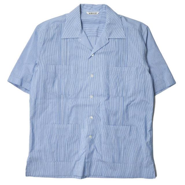 オーラリー AURALEE 19SS 日本製 FINX SILK STRIPE CUBA SHIRTS 