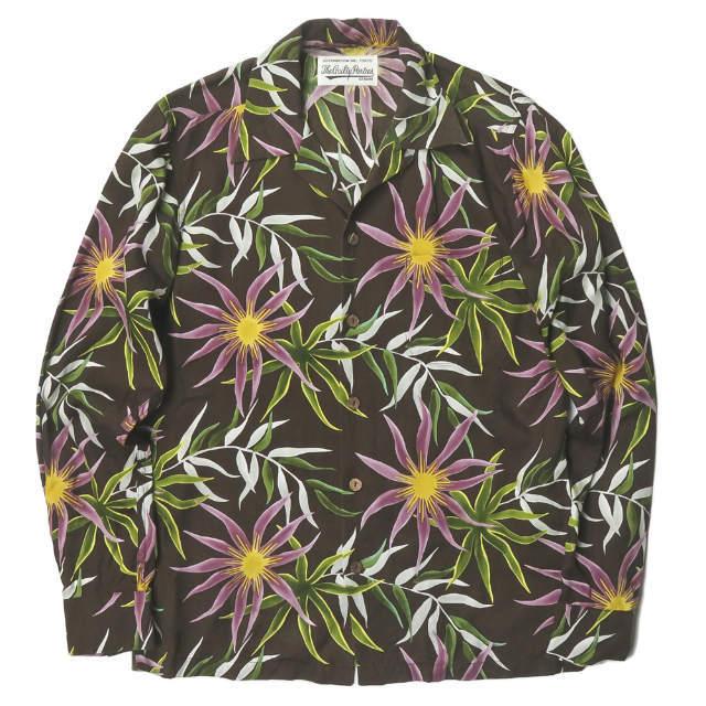 ワコマリア WACKO MARIA 日本製 PRINTED FLOWER L/S HAWAIIAN SHIRT