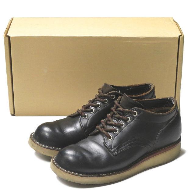 ハソーンブーツ HATHORN BOOTS アメリカ製 MACHINE OXFORD 104NWC オックスフォードワークブーツ US7.5E(25.5cm) ブラック レザー WHITE’S 短靴 シューズ | 