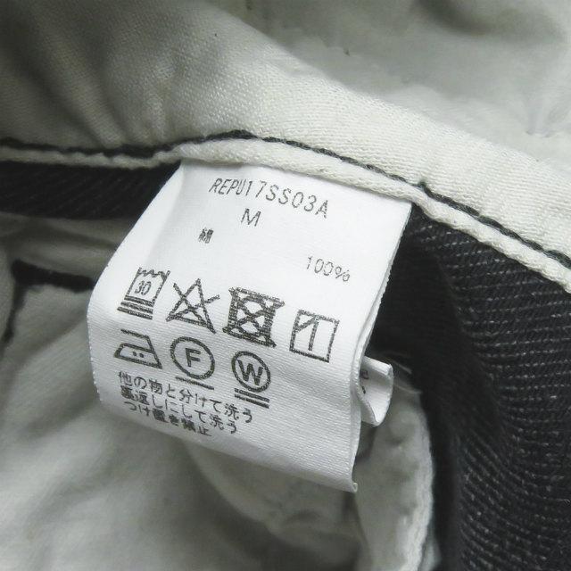 RE-PURPOSE リパーパス 日本製 VELCRO AJUST PANTS ベルクロアジャストパンツ REPU17SS03A M グレー タック ワイド デニム mc65315 |  | 07