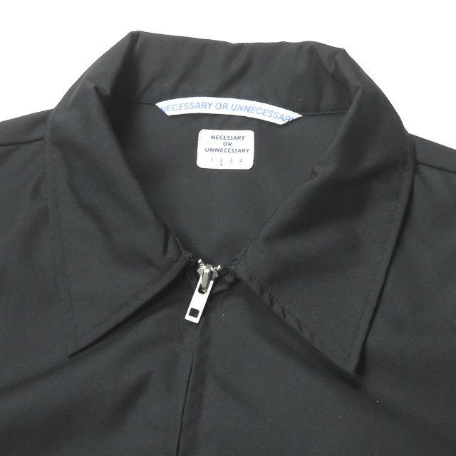 ネセサリーオアアンネセサリー Necessary or unnecessary 日本製 UNIFORM TOP ユニフォームトップ 90011457 2(M) ブラック スウィングトップ ブルゾン |  | 03