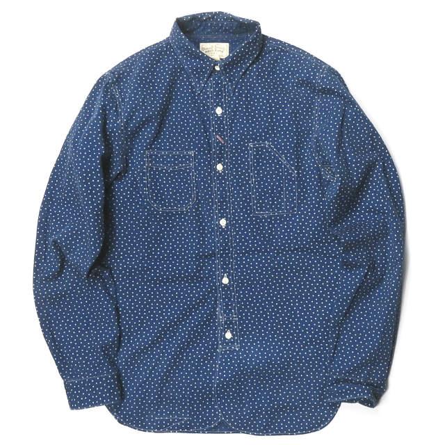 新品】RRL スタードット シャツ L〜XL インディゴ ワークシャツ
