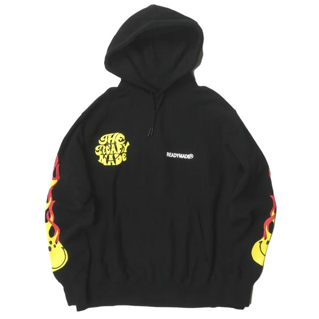 レディメイド READYMADE 20SS 日本製 SMILE HOODIE スマイルフーディー RE-CO-BK-00-00-106 M ブラック スウェット パーカー トップス | 
