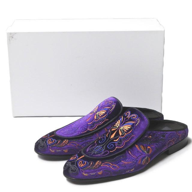 ニードルス Needles 20AW VELVET MULE - PAPILLON EMBROIDERY ニードルス Needles 20AW VELVET MULE - PAPILLON EMBROIDERY