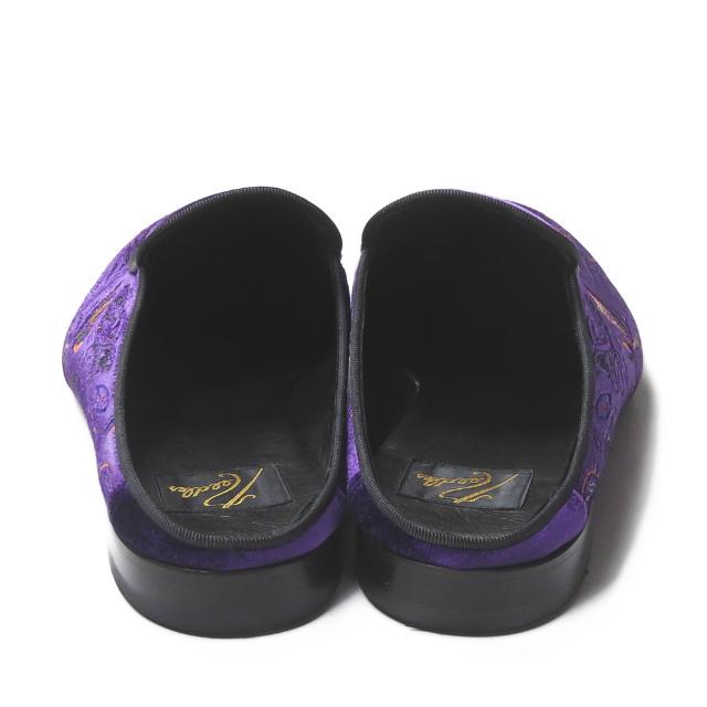 ニードルス Needles 20AW VELVET MULE - PAPILLON EMBROIDERY ニードルス Needles 20AW VELVET MULE - PAPILLON EMBROIDERY
