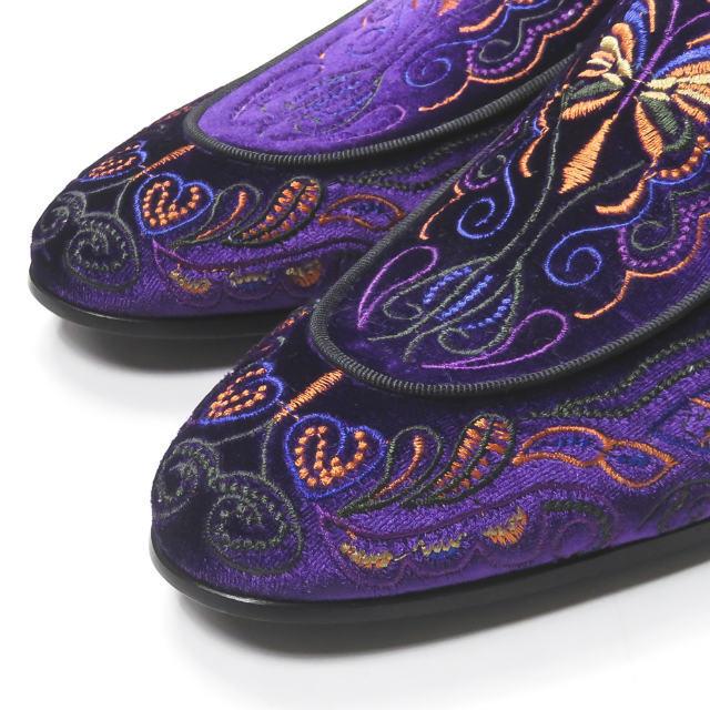ニードルス Needles 20AW VELVET MULE - PAPILLON EMBROIDERY ニードルス Needles 20AW VELVET MULE - PAPILLON EMBROIDERY