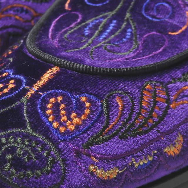 ニードルス Needles 20AW VELVET MULE - PAPILLON EMBROIDERY ニードルス Needles 20AW VELVET MULE - PAPILLON EMBROIDERY