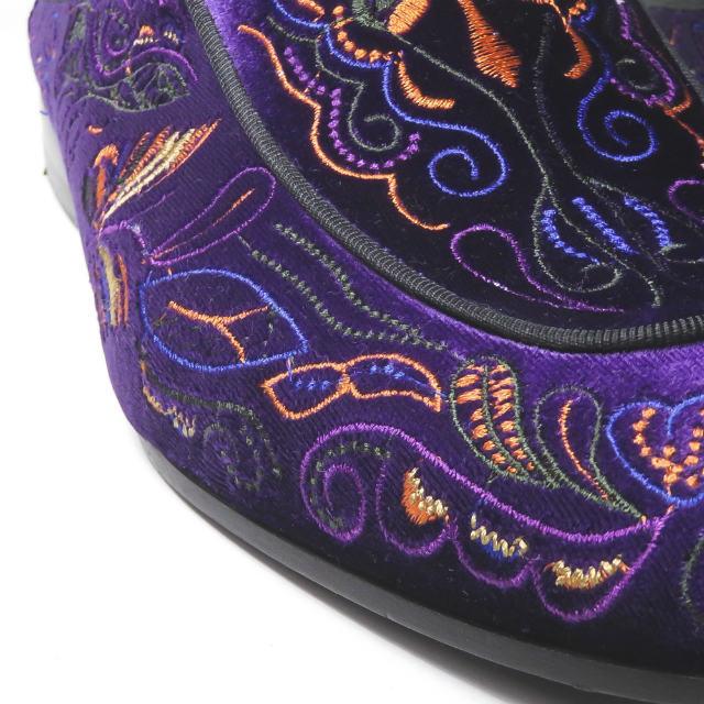 ニードルス Needles 20AW VELVET MULE - PAPILLON EMBROIDERY ニードルス Needles 20AW VELVET MULE - PAPILLON EMBROIDERY