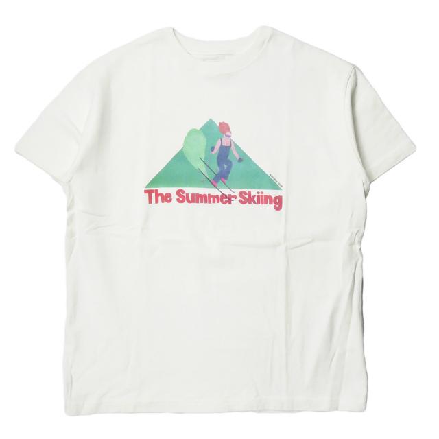 ボーゲン BOGEN 日本製 THE SUMMER SKIING T プリントクルーネックTシャツ BG-18 L ホワイト 半袖 スキー トップス | 