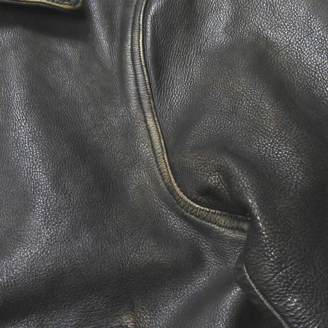 ダブルアールエル RRL Leather Car Coat レザーカーコート S ダーク