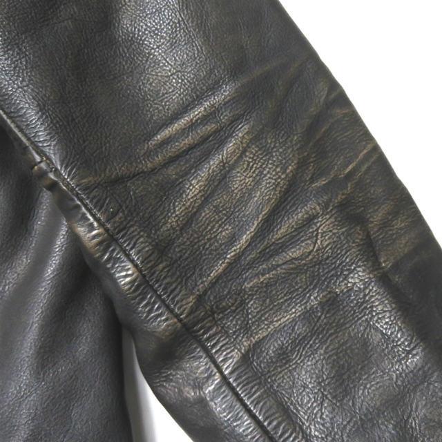 ダブルアールエル RRL Leather Car Coat レザーカーコート S ダーク