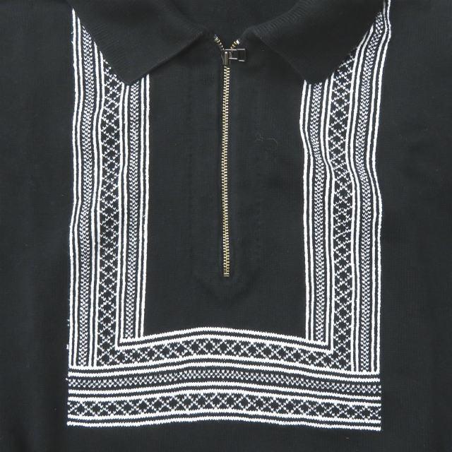 クレプスキュール ビームスティー crepuscule x BEAMS T 19SS 別注 日本製 Zip Polo Shirt ハーフジップコットンニットポロシャツ 1901-014 2 ブラック |  | 04